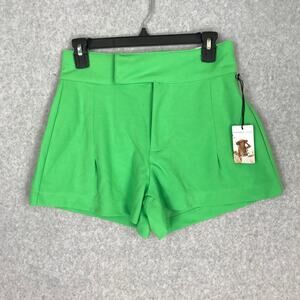 Sincerely Jules Shorts‎ Size 3 Green Pleated Career Church Preppy Academia Brat